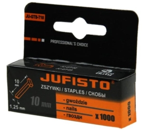 ZSZYWKI TYPU T 10 x 1,25 mm 1000 szt GWOŹDZIE