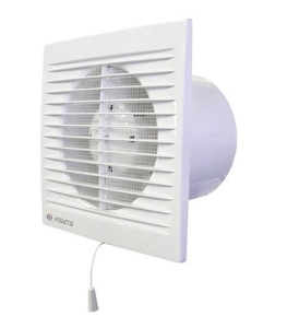 WENTYLATOR 125 mm Z WYŁĄCZNIKIEM SZNURKOWYM KRATKA