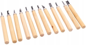 DŁUTO RZEŹBIARSKIE DO DREWNA ŻŁOBKOWANIA 12szt