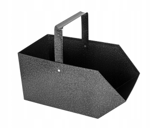 WĘGLARKA POJEMNIK NA WĘGIEL POPIÓŁ DREWNO SREBRNA