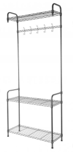 ZOSIA BIS GARDEROB STOJĄCA HAKI GRAFIT 75X30X180CM