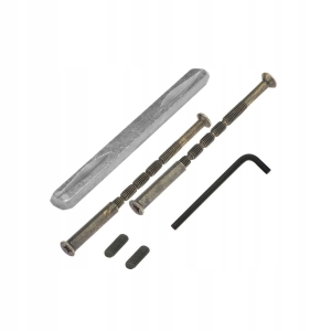 ZESTAW MONTAŻ DO KLAMEK Z TRZPIENIEM 120MM PATYNA