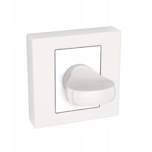 SZYLD DO KLAMEK KRÓTKI KWADRATOWY WC SATYNA CHROM