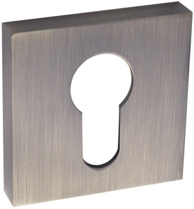 SZYLD DO KLAMEK KRÓTKI KWADRATOWY WKŁADKA PATYNA