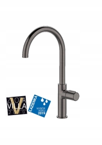 BATERIA ZLEWOZMYWAKOWA STOJĄCA Z WYLEWKĄ U GRAFIT