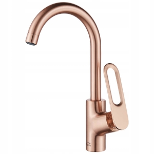 BATERIA ZLEW-ZMYW. Z WYLEWKĄ U, RÓŻOWE ZŁOTO