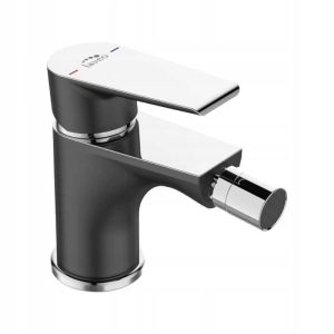 BATERIA BIDETOWA STOJĄCA Z KORKIEM, SREBRNY/CZARNY