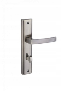 ARIA KLAMKA DO DRZWI DŁUGI SZYLD POKRĘTŁ WC PATYNA