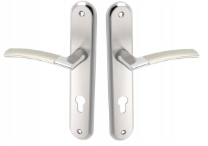 LUXOR KLAMKA NA DŁUGI SZYLD NA WKŁADKĘ 90MM SATYNA