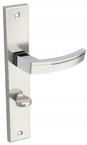 PARVA KLAMKA DŁUGI SZYLD POKRĘTŁO WC SATYNA CHROM