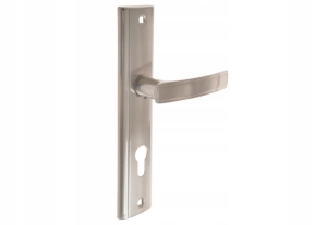 AURA KLAMKA DO DRZWI DŁUGI SZYLD NA WKŁADKĘ SATYNA