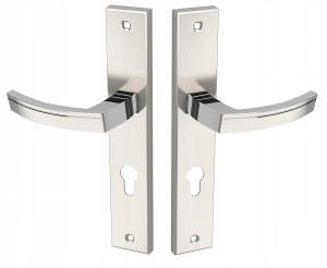 PARVA KLAMKA DO DRZWI SZYLD WKŁADKA SATYNA CHROM