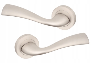 MALTA KLAMKA DO DRZWI NA SZYLD OKRĄGŁY SATYNA MAT