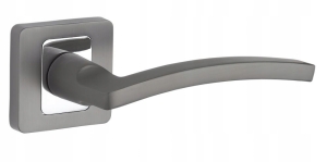 MADERA KLAMKA DO DRZWI NA SZYLDZIE KWADRAT GRAFIT