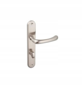 KLAMKA DRZWIOWA DŁUGI SZYLD POKRĘTŁO WC SATYNA