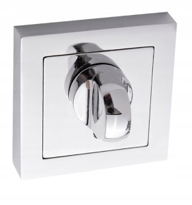 SZYLD ROZETA DO KLAMEK KRÓTKI KWADRATOWY WC 50MM