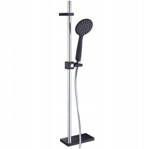 BREVA BLACK ZESTAW NATRYSK PRYSZNIC NA DRĄŻK CZERŃ