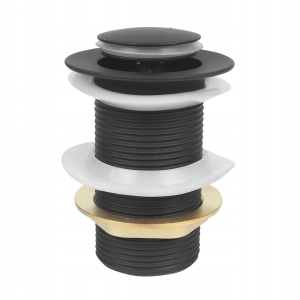 KOREK KLIK KLAK MAŁY OKRĄGŁY BEZ PRZELEWU CZARNY