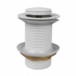 KOREK KLIK KLAK MAŁY OKRĄGŁY BEZ PRZELEWU BIAŁY