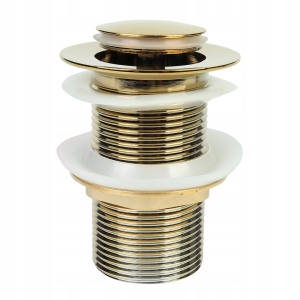 KOREK KLIK KLAK MAŁY OKRĄGŁY BEZ PRZELEWU ZŁOTY