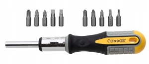 WKRĘTAKI Z GRZECHOTKĄ I WYMIENNYMI KOŃC.MI 11 SZT