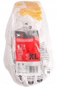 RĘKAWICE NAKRAPIANE PVC ROZMIAR 10 12 PAR