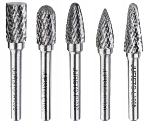 ZESTAW FREZÓW TRZPIEŃ METAL PILNIK WĘGLIK 5 SZT