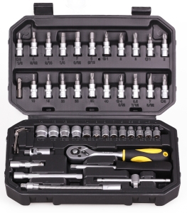 ZESTAW KLUCZY NASADOWYCH 1/4' 46 SZT.