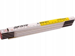 MIARA METRÓWKA SKŁADANA DREWNIANA 2M BIAŁO - ŻÓŁTA