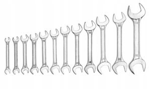 ZESTAW KLUCZY PŁASKICH 6-32 MM DWUSTRONNE 12 SZT.