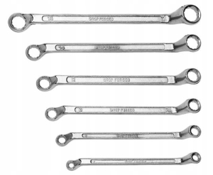 ZESTAW KLUCZY OCZKOWYCH 6-17 MM ODGIĘTE 6 SZT.