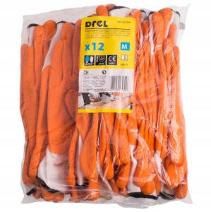 RĘKAWICE POWLEKANE LATEKSEM ROZMIAR 8 12 PAR