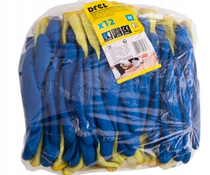 RĘKAWICE POWLEKANE LATEKSEM ROZMIAR 8 12 PAR