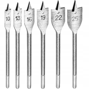 ZESTAW WIERTEŁ DO DREWNA 10-25MM ŁOPATKOWE 6SZT