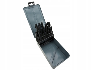 ZESTAW WIERTEŁ METAL 1-13MM METALOWE PUDEŁKO 25SZT
