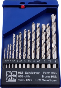 ZESTAW WIERTEŁ DO METALU 2.0-8.0MM SZLIF 13SZT