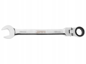 KLUCZ PŁASKO-OCZKOWY Z PRZEGUBEM I GRZECHOTKĄ 19MM