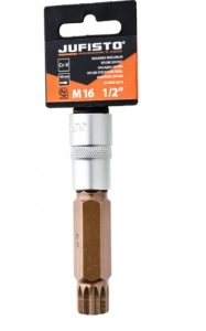 KOŃCÓWKA SPLINE NA NASADCE 1/2' M16 X 100 MM