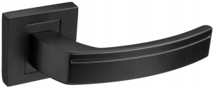 PARVA KLAMKA NA ROZECIE SZYLDZIE KWADRATOWY CZARNY