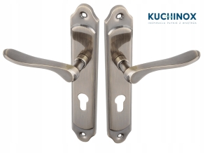 RODOS KLAMKA DO DRZWI SZYLD NA KLUCZ 90MM PATYNA