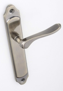 RODOS KLAMKA DRZWIOWA DŁUGI SZYLD PEŁNYM PATYNA