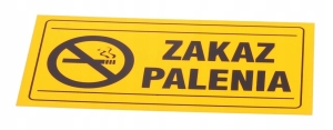 TABLICA TABLICZKA ZAKAZ PALENIA ZNAK PCV 12x22