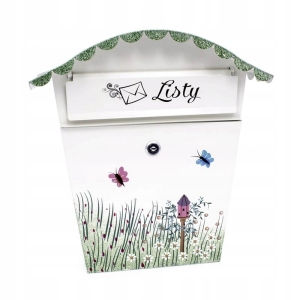 SKRZYNKA NA LISTY POCZTOWA RĘCZNIE MALOWANA MOTYLE