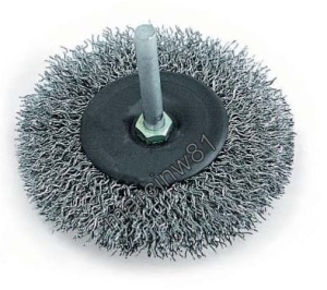 SZCZOTKA TARCZOWA 150MM Z TRZPIENIEM 6MM /KRAJOWA/