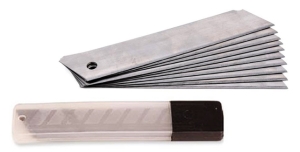 OSTRZA NOŻA ŁAMANE 18MM 10SZT STAL SK5 PRO-TECHNIK