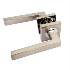 KLAMKA DRZW KWADRATOWA QUADRADO C DZIELONA NIKIEL