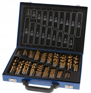 WIERTŁA DO METALU TYTANOWE ZESTAW 170 SZT. HSS