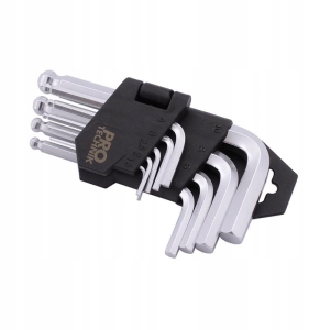 KLUCZE IMBUSOWE KRÓTKIE KULKA CRV 9CZ 1.5-10MM