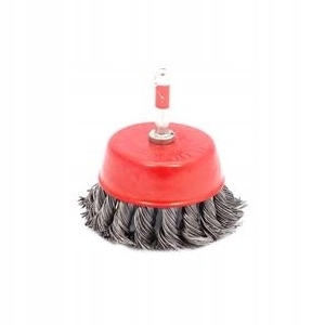 SZCZOTKA DOCZOŁOWA Z TRZPIENIEM SPLATANA 75MM