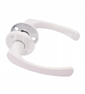 KLAMKA DO DRZWI OKRĄGŁA MK BIAŁA RAL9016